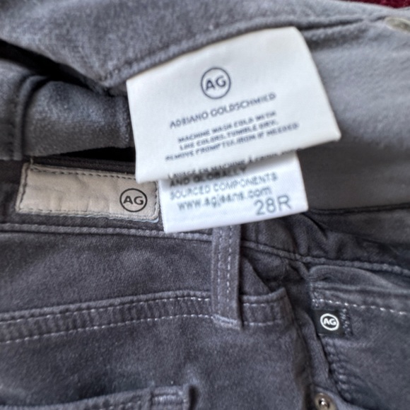 AG Jeans Grey Velvet Legging Super Skinny Ankle Jeans - Picture 6 of 8